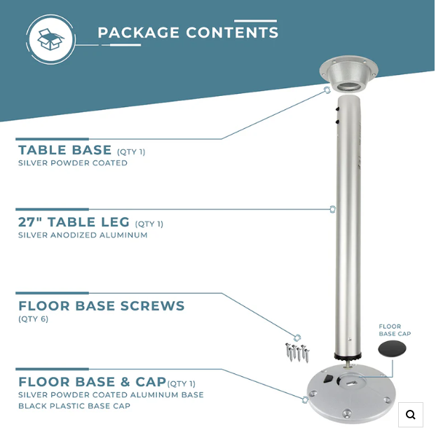 Boat & Pontoon Table, Collapsible Leg and Table Post "Bundle"