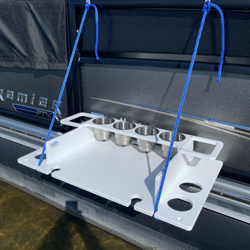 Load image into Gallery viewer, Sandbar Pontoon Table – Exterior Rail Mount | USA Made | 3 Tiers
