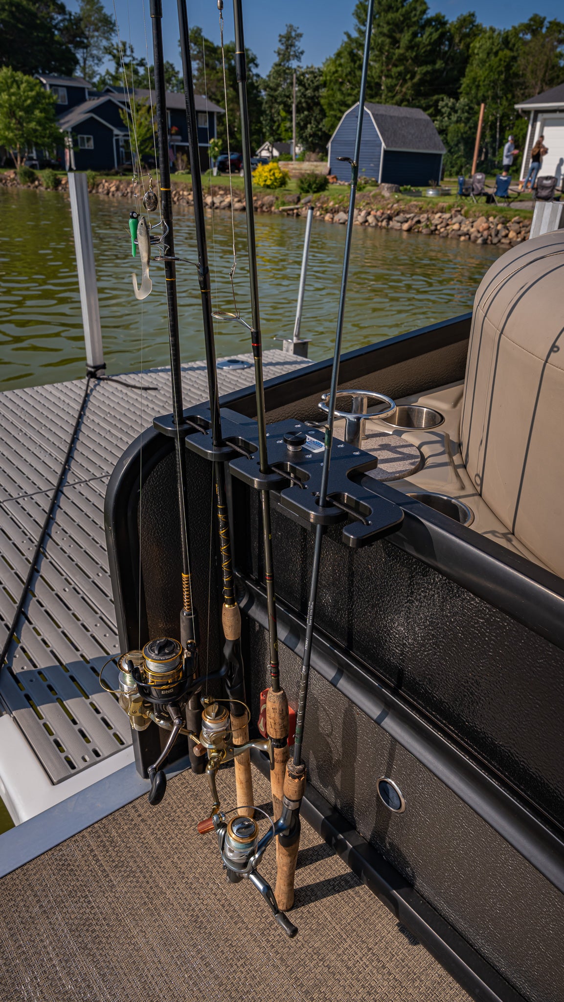 Pontoon Rail - 4X Rod Holder