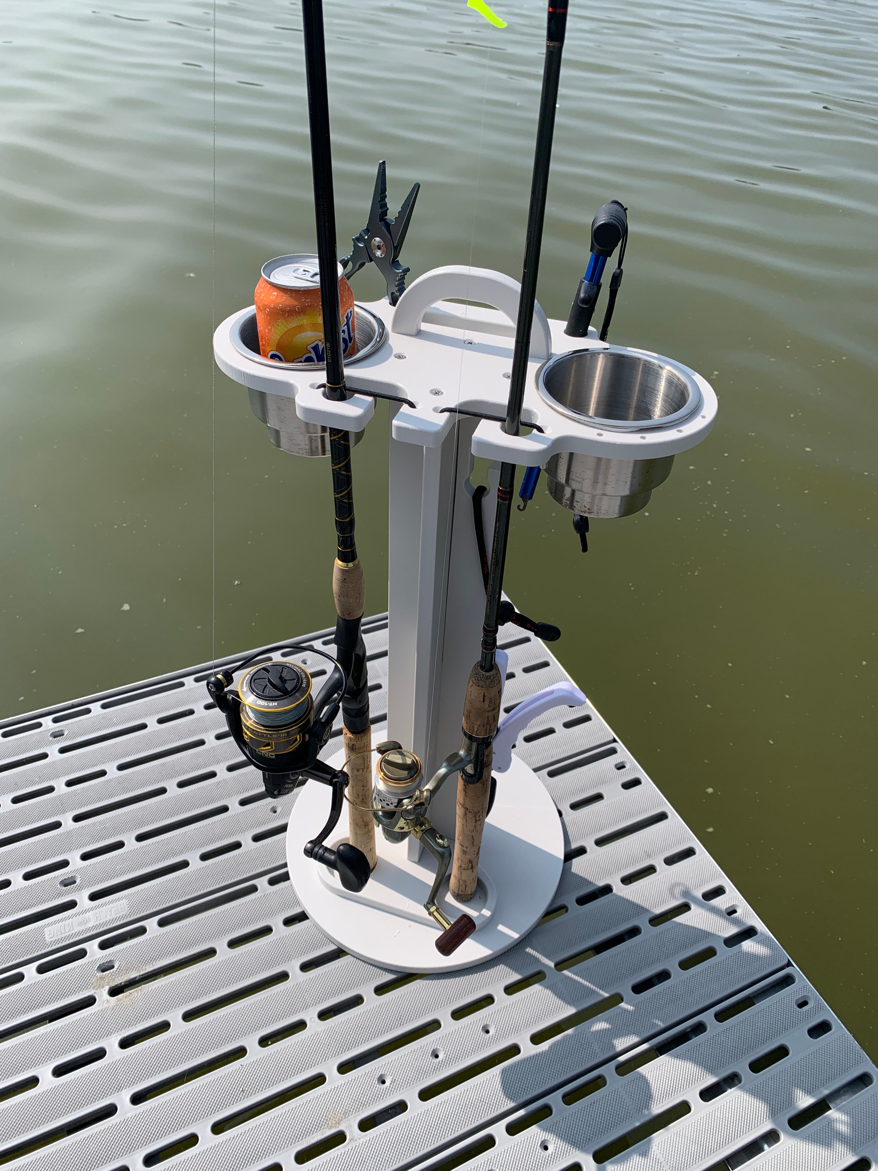Pvc Pipe Homemade Rod Holder For Pier Fishing Makeshift Fishing