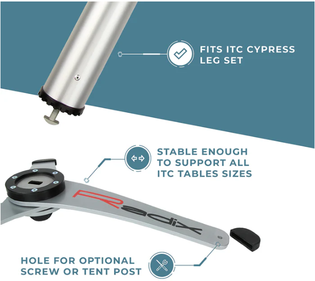 Radix Freestanding Table Base - for Cypress Table Support Post