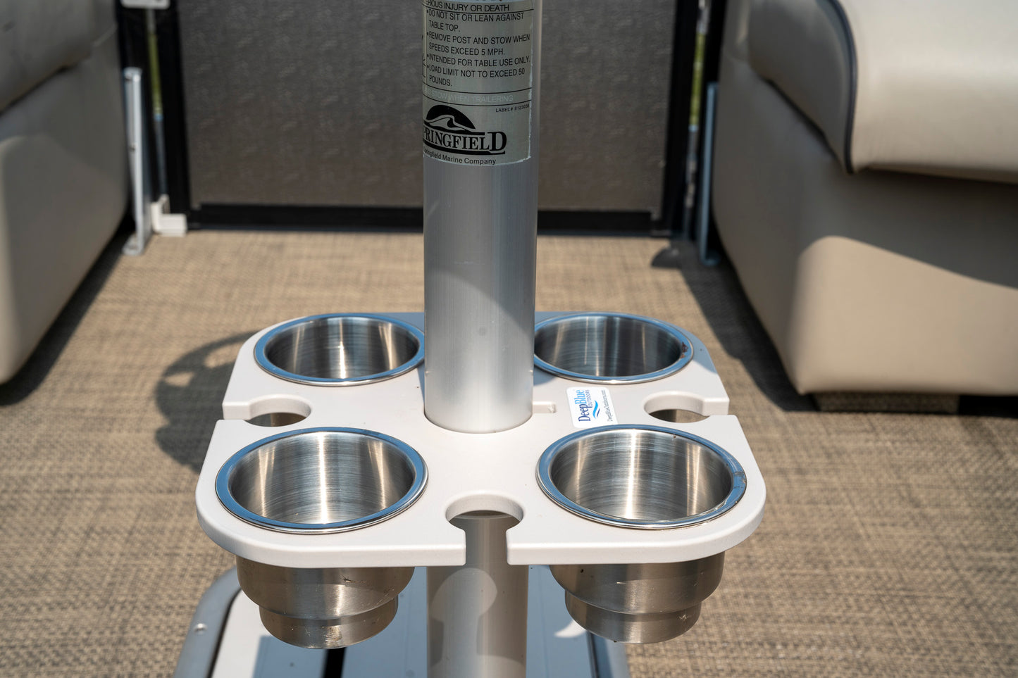 4 Place Cup Holder for Boat Table Posts