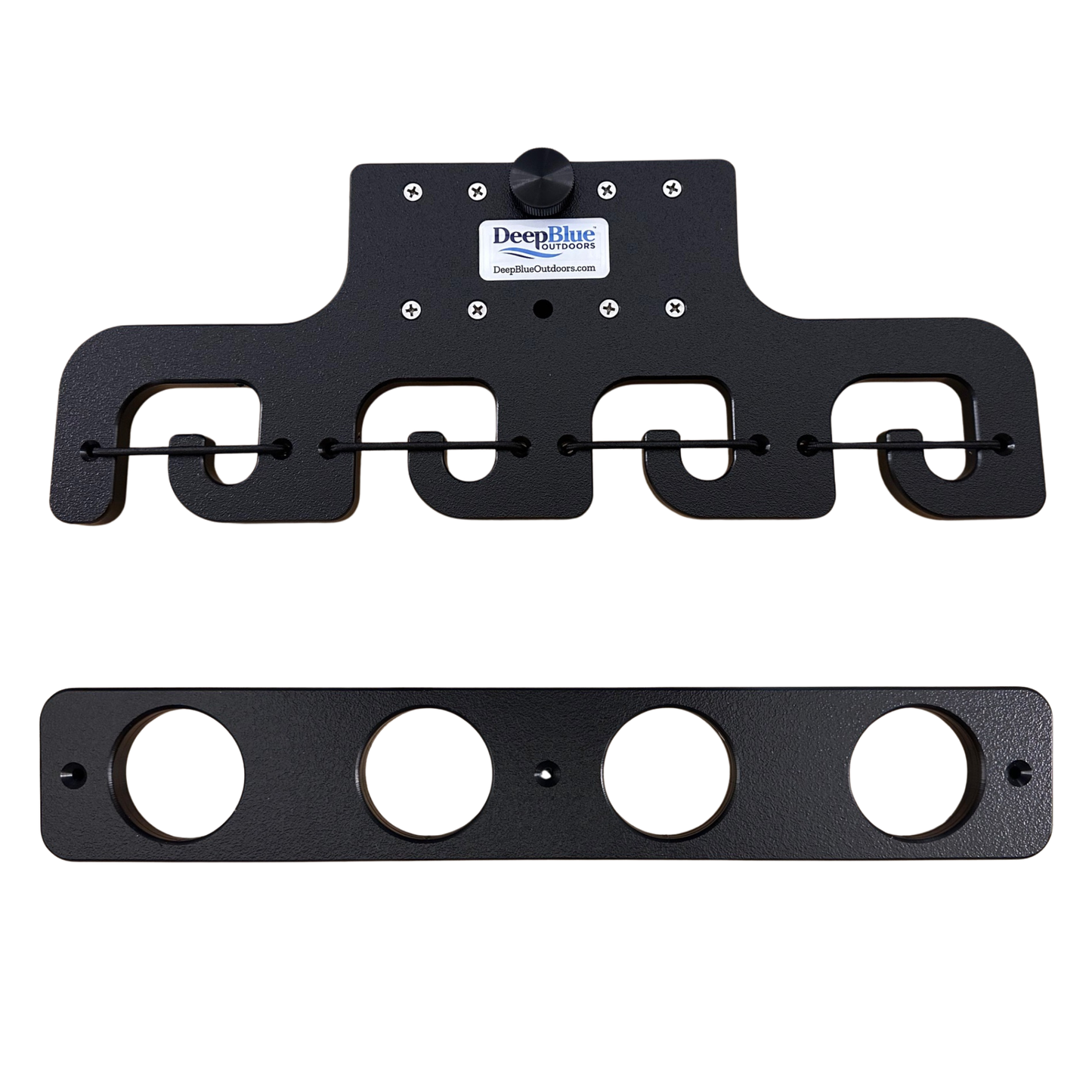 Pontoon Boat Fishing 4-Rod-Holder – No-Tool Rail Mount | USA Made