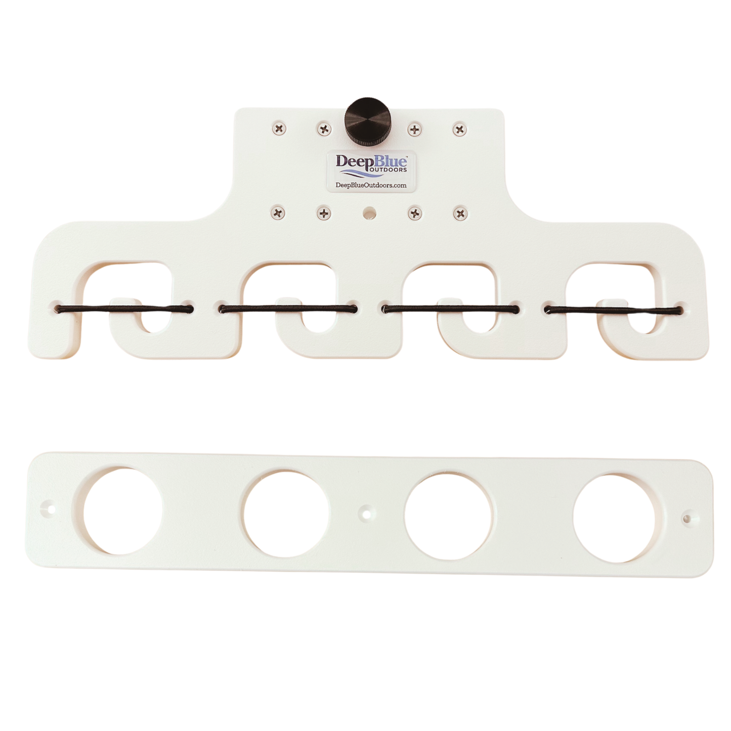 Pontoon Boat Fishing 4-Rod-Holder – No-Tool Rail Mount | USA Made
