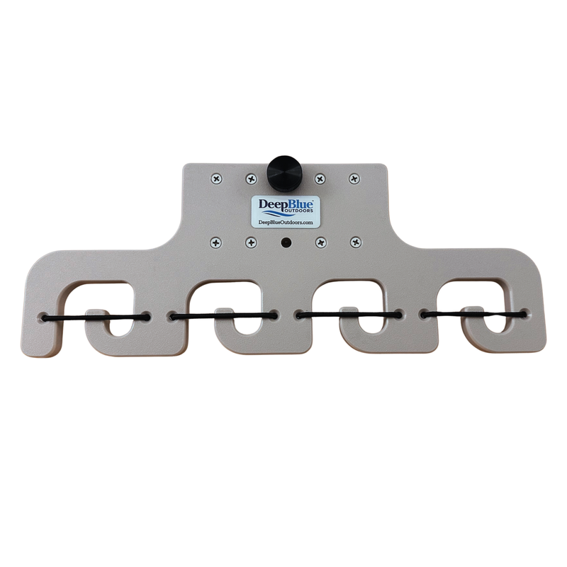 Load image into Gallery viewer, Pontoon Boat Fishing 4-Rod-Holder – No-Tool Rail Mount | USA Made
