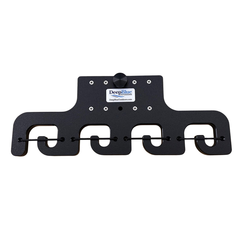 Load image into Gallery viewer, Pontoon Boat Fishing 4-Rod-Holder – No-Tool Rail Mount | USA Made
