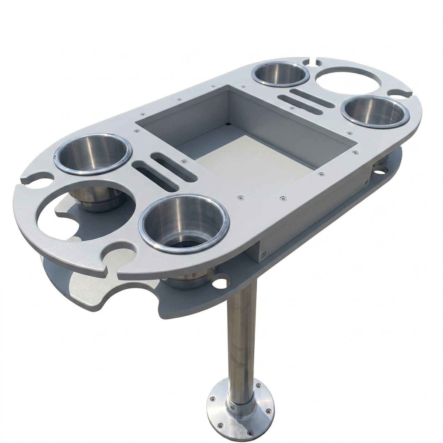 Boat and Pontoon Table – USA Made | Marine Grade with Cup Holders
