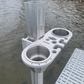 Dock Post – Double Rod and Cup Holder fits up to 2.625" Square. or Round posts