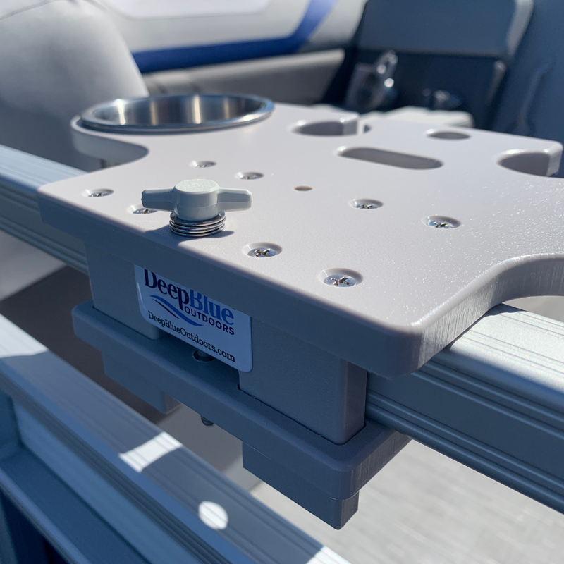 Load image into Gallery viewer, Pontoon Rail - Double Cup and Wine Glass Holder
