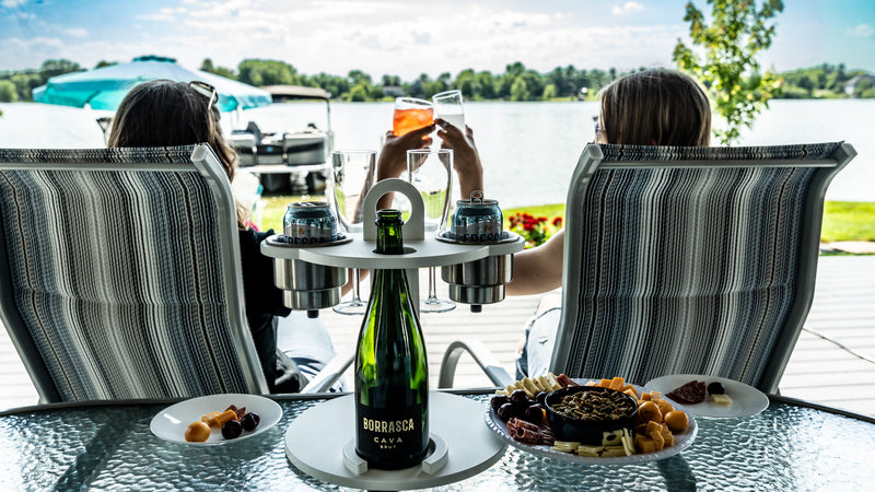 Load image into Gallery viewer, Table Top - Cup Holder, Wine Glass and Bottle Caddy
