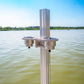 Dock Post – Double Rod and Cup Holder - 2.625" to 4" Post Option