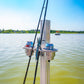 Dock Post – Double Rod and Cup Holder - 2.625" to 4" Post Option