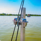 Dock Post – Double Rod and Cup Holder - 2.625" to 4" Post Option