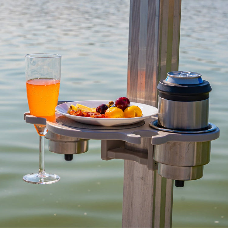 Dock Post Double Cup & Wine With Tray