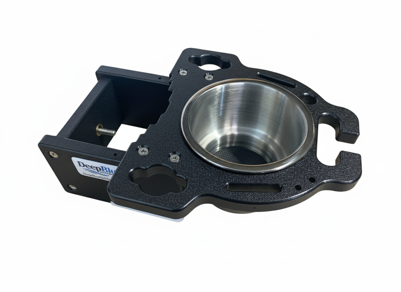 Load image into Gallery viewer, Dock Post – Single Rod and Cup Holder - fits up to 2.625" Square. or Round
