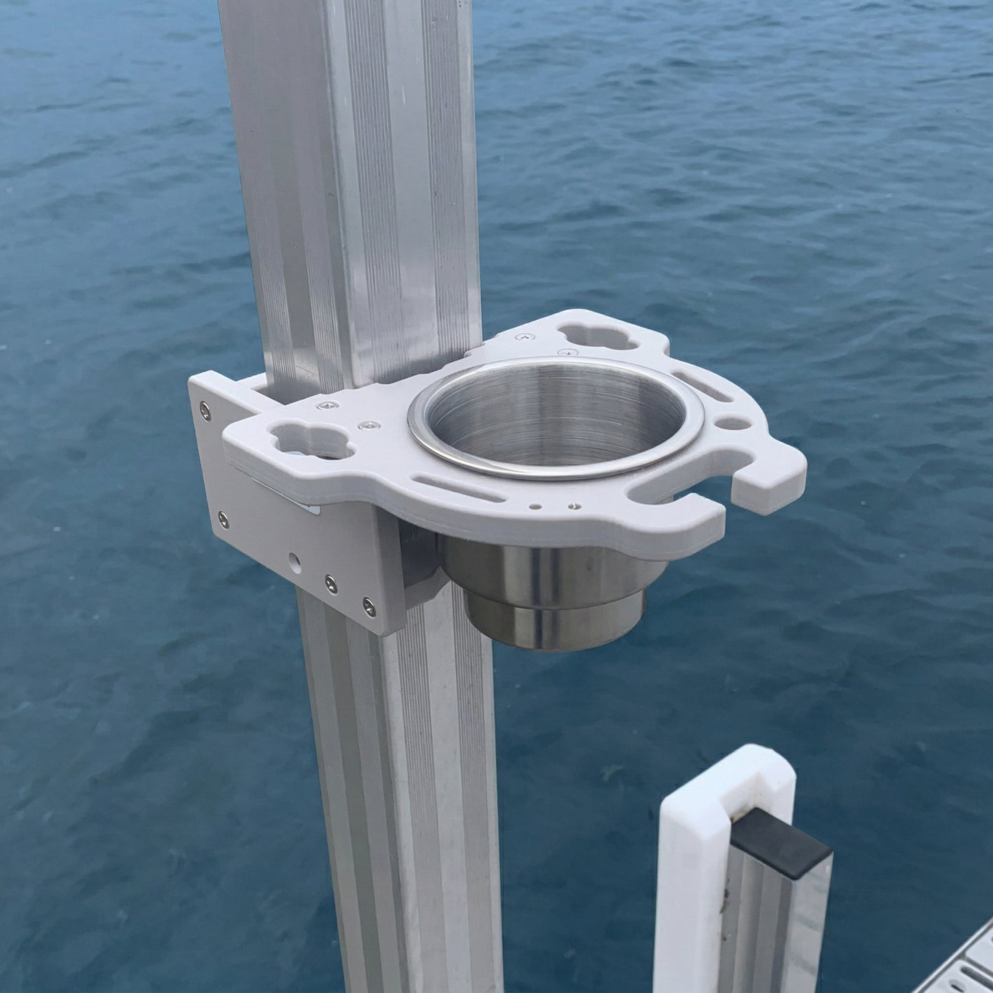 Dock Post – Single Rod and Cup Holder - fits up to 2.625" Square. or Round