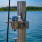 Dock Post – Single Rod and Cup Holder - fits up to 2.625" Square. or Round