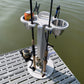 Dock Fishing Rod Holder with 2 cup holder and fishing rod holders