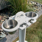 2 pc standing cup holder in a lawn