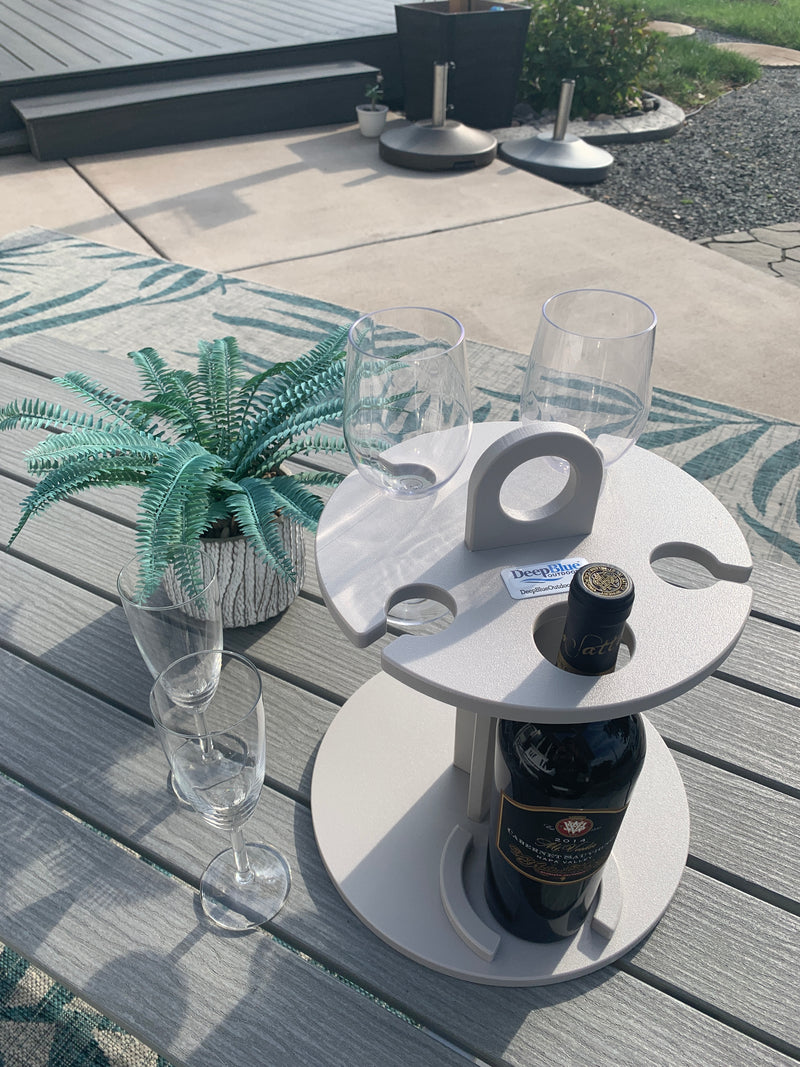Load image into Gallery viewer, Wine Glass &amp; Bottle Caddy for outdoor leisure

