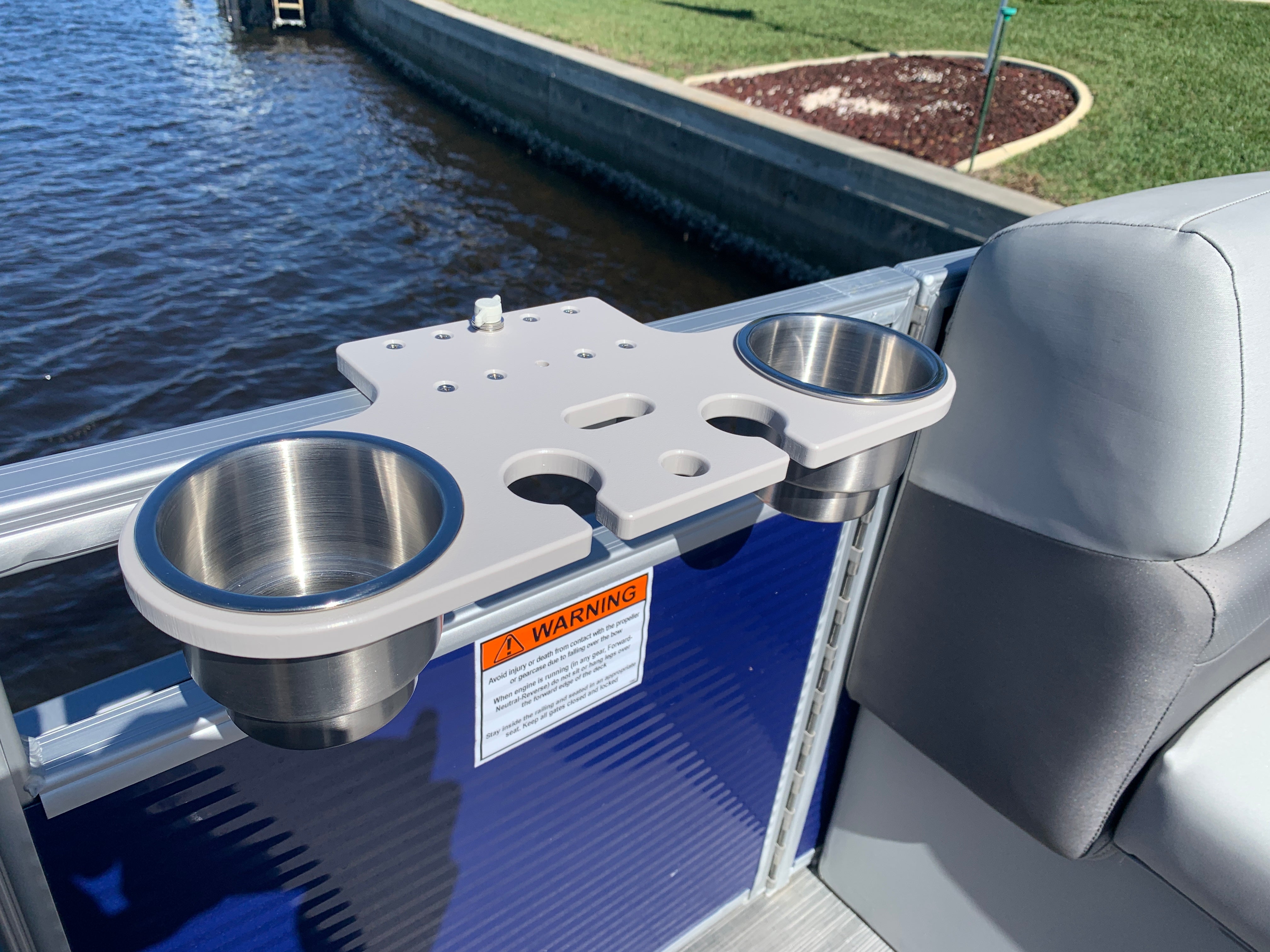 Pontoon Rail - Double Cup and Wine Glass Holder – Deep Blue Outdoors