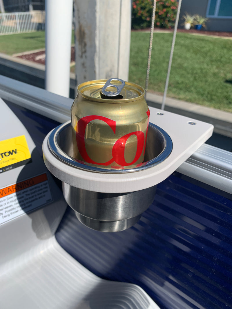 Load image into Gallery viewer, Pontoon Rail Cup Holder for Pontoon Boats | Square &amp; Premier® Brand Rail Options
