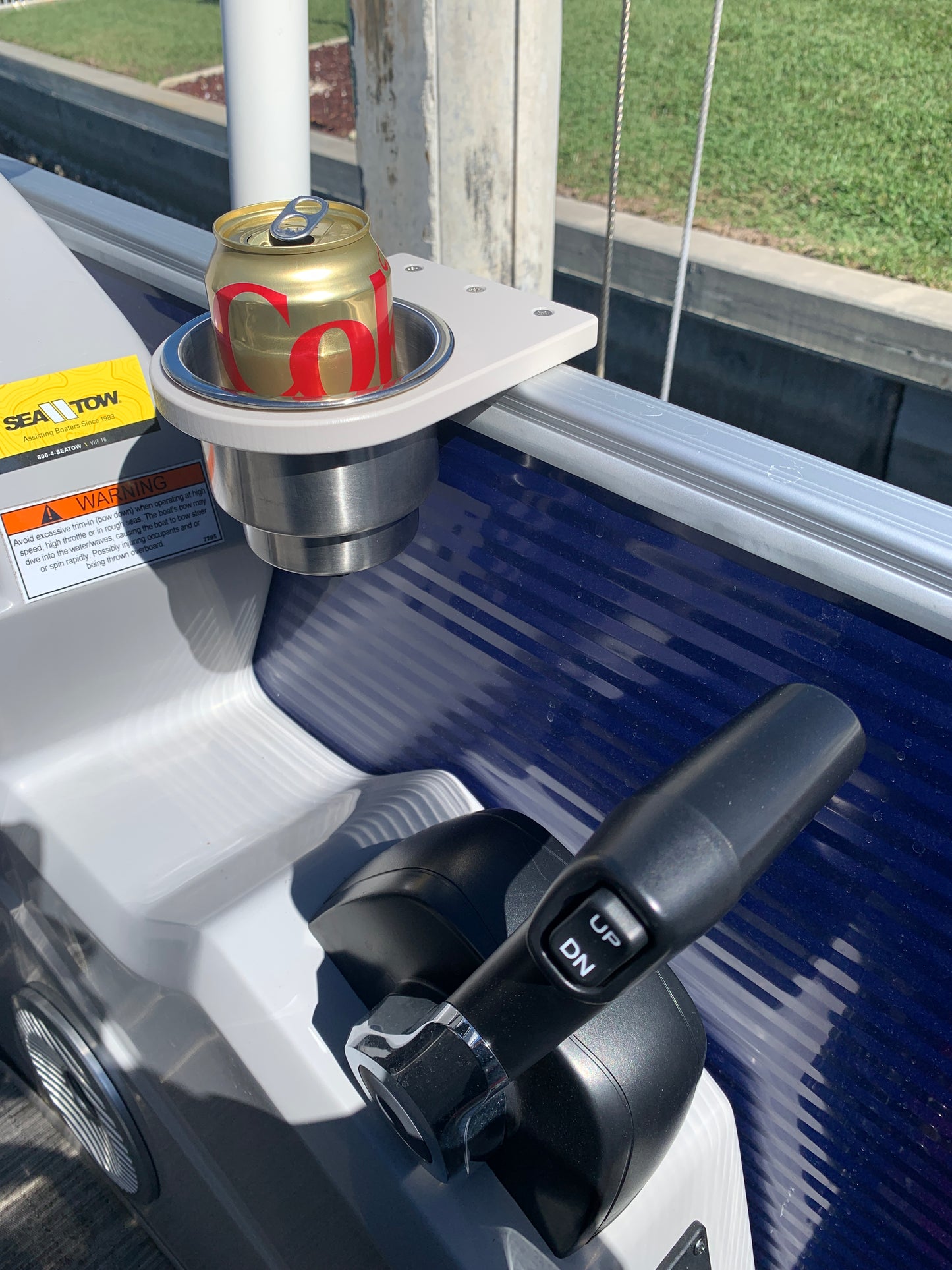 Premier Pontoon Rail Cup Holder - 2" Tall Rails only.