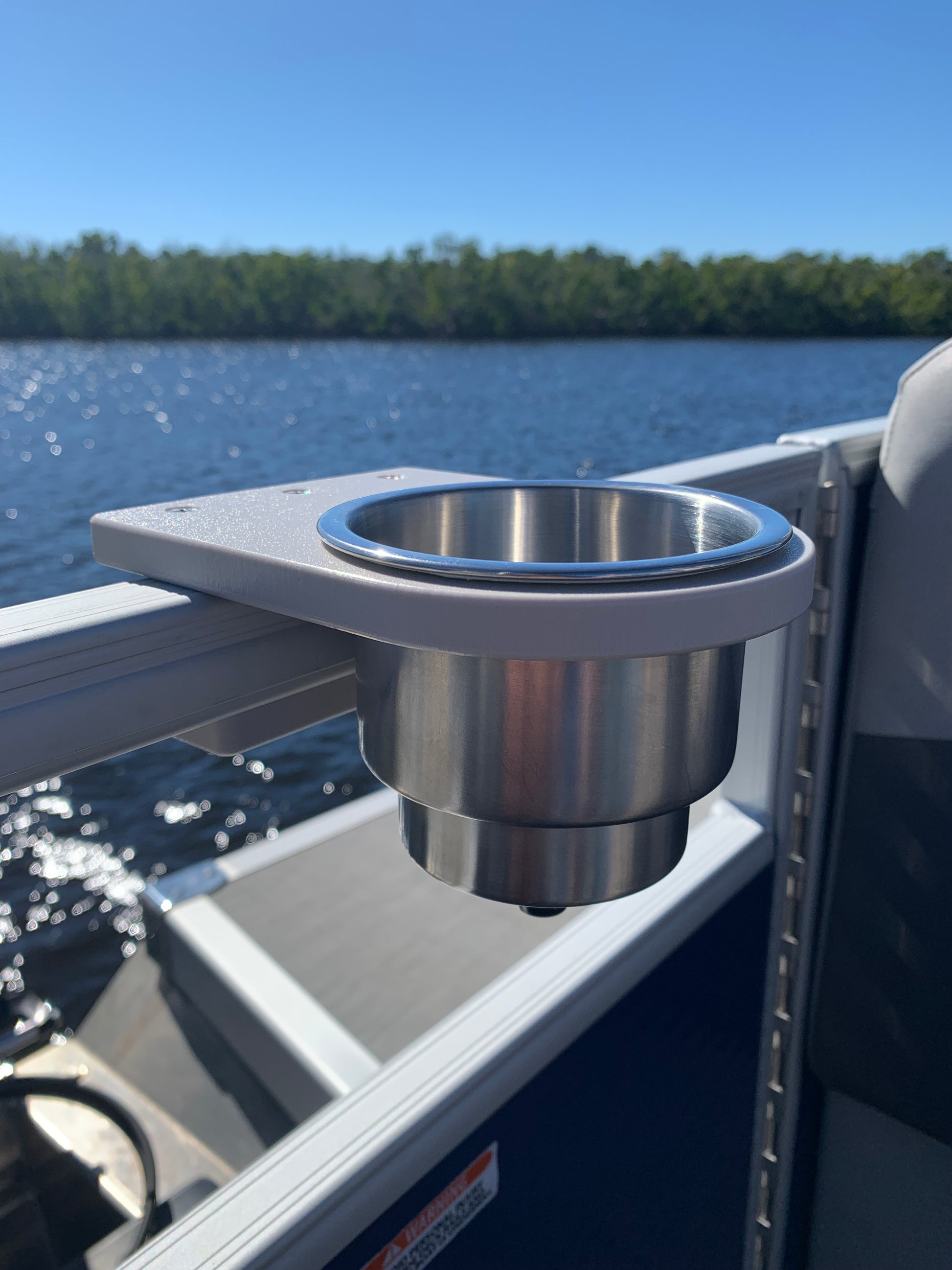 Pontoon Rail - Double Cup and Rod Holder with Tool Organizer slots