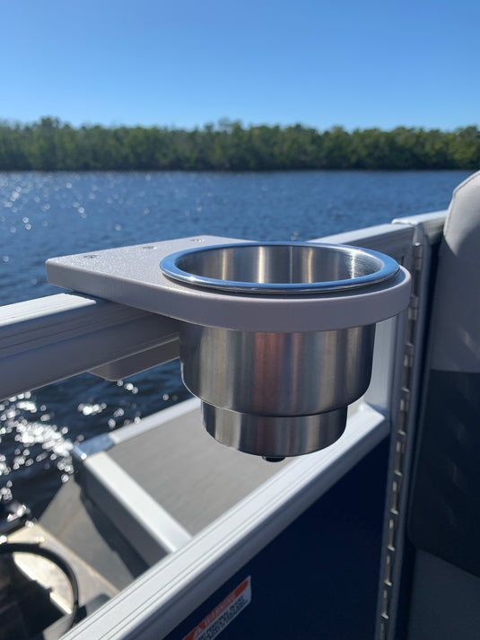 Pontoon Rail Cup Holder for Pontoon Boats | Square & Premier® Brand Rail Options