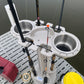 4 Place Fishing Rod Caddy - 4 Rod Holder with Cup Holders