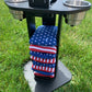 Cornhole Scoreboard and Bag Caddy - with Drink Holders