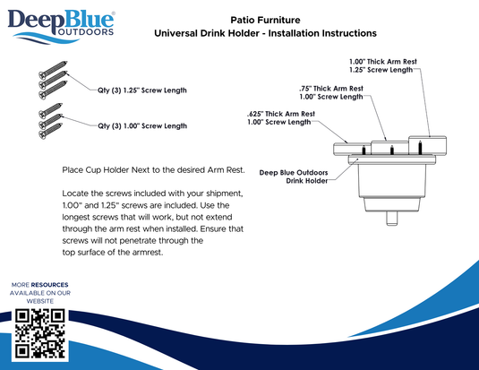 Patio Furniture Drink Holder Instructions