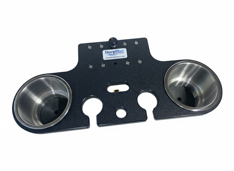 Load image into Gallery viewer, Pontoon Rail - Double Cup and Wine Glass Holder
