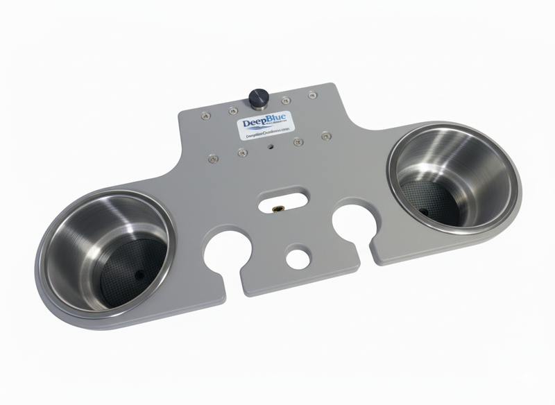 Load image into Gallery viewer, Pontoon Rail - Double Cup and Wine Glass Holder
