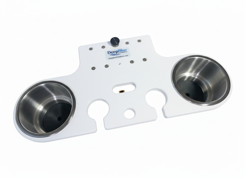 Load image into Gallery viewer, Pontoon Rail - Double Cup and Wine Glass Holder
