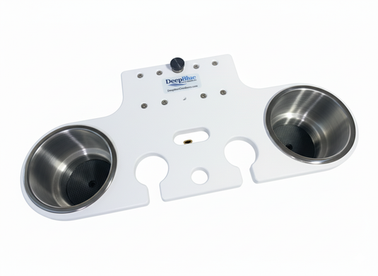 Pontoon Rail - Double Cup and Wine Glass Holder