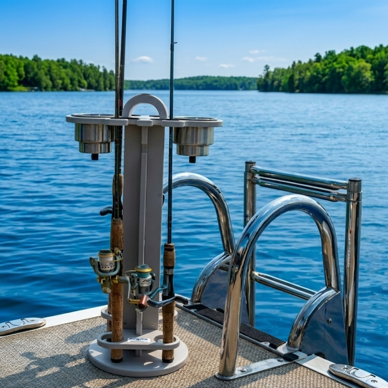 Load image into Gallery viewer, 4 Place Fishing Rod Caddy
