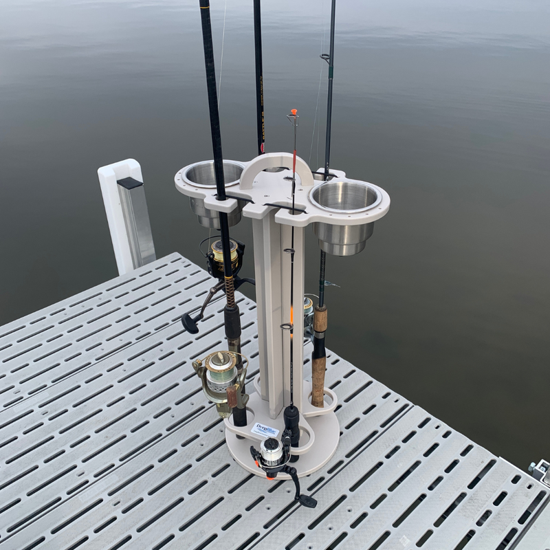 fishing rod drink holder Fish-N-Drinks FND28 The RoboCup is a patented container that securely holds two drinks FISHING ROD HOLDER LARGE DRINK