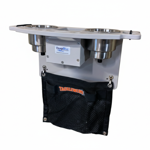Fishing Station - with Double Rod and Drink Holders, Tool Storage and Tackle Web Pouch