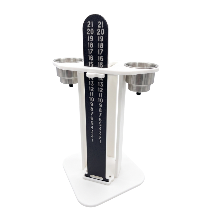 Load image into Gallery viewer, Cornhole Scoreboard and Bag Caddy with Drink Holders
