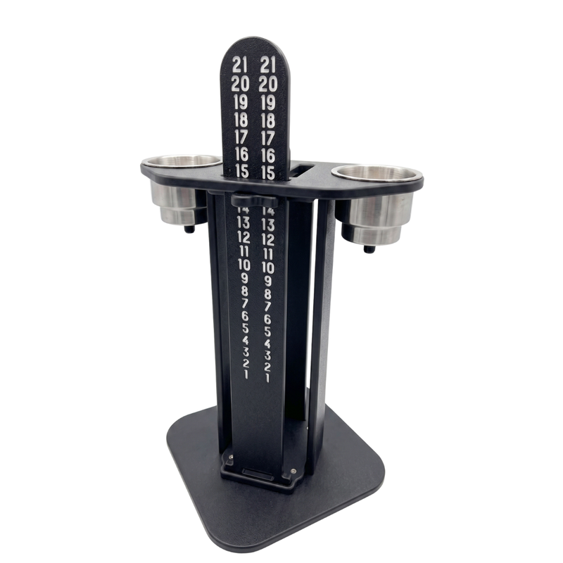 Load image into Gallery viewer, Cornhole Scoreboard and Bag Caddy with Drink Holders
