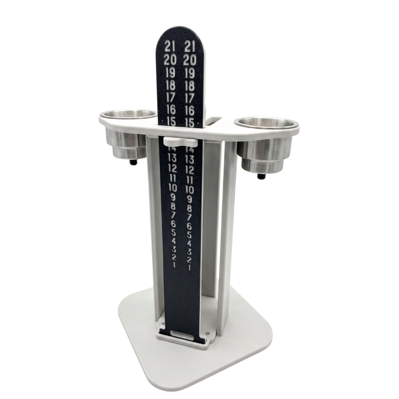 Load image into Gallery viewer, Cornhole Scoreboard and Bag Caddy with Drink Holders
