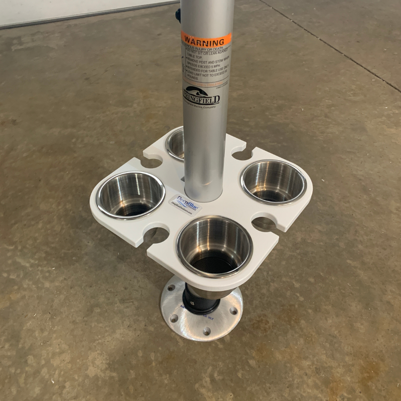 Load image into Gallery viewer, 4 Place Cup and Wine Glass Holder for table posts
