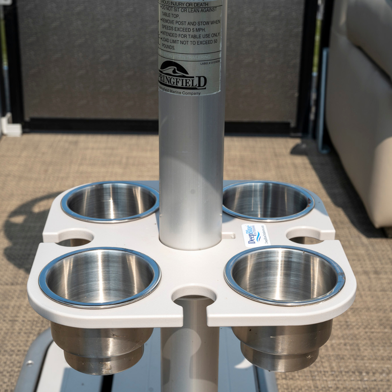Load image into Gallery viewer, 4 Place Cup and Wine Glass Holder for table posts
