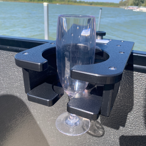 Load image into Gallery viewer, Pontoon Rail - Mug, Cup and Wine Glass Holder

