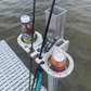 Dock Post – Double Rod and Cup Holder - 2.625" to 4" Post Option