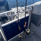 Pontoon Rail Double Rod and Cup Holder with Tool Organizer – No-Tool Install | USA Made