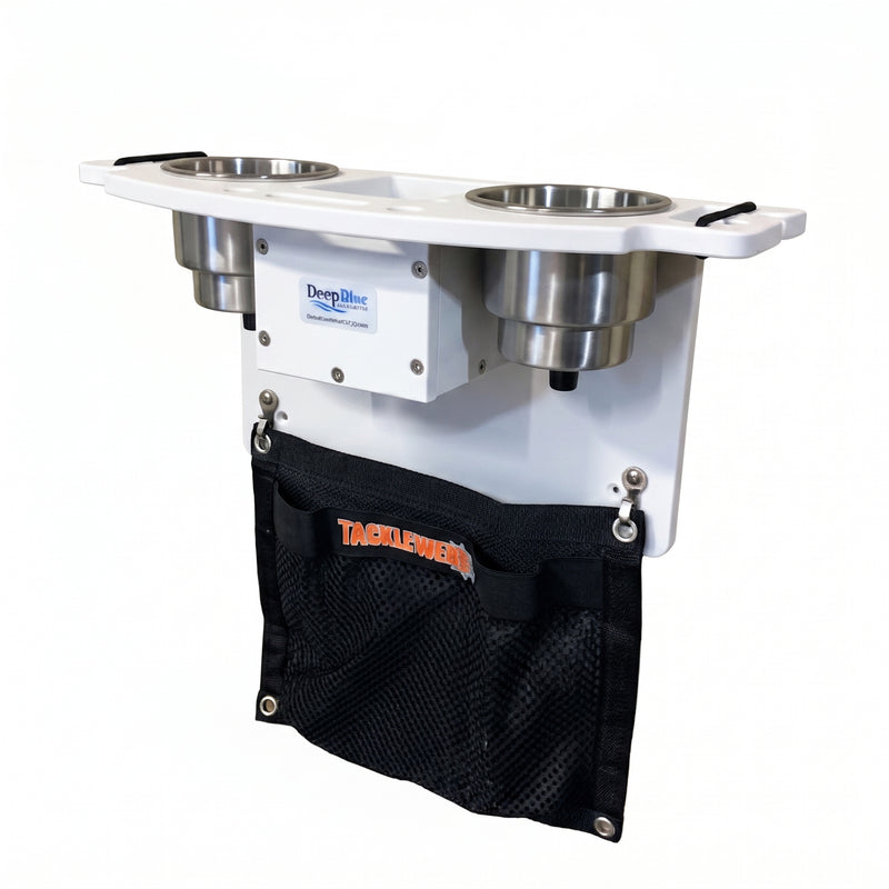 Load image into Gallery viewer, Fishing Station - with Double Rod and Drink Holders, Tool Storage and Tackle Web Pouch

