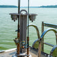 4 Place Fishing Rod Caddy - 4 Rod Holder with Cup Holders