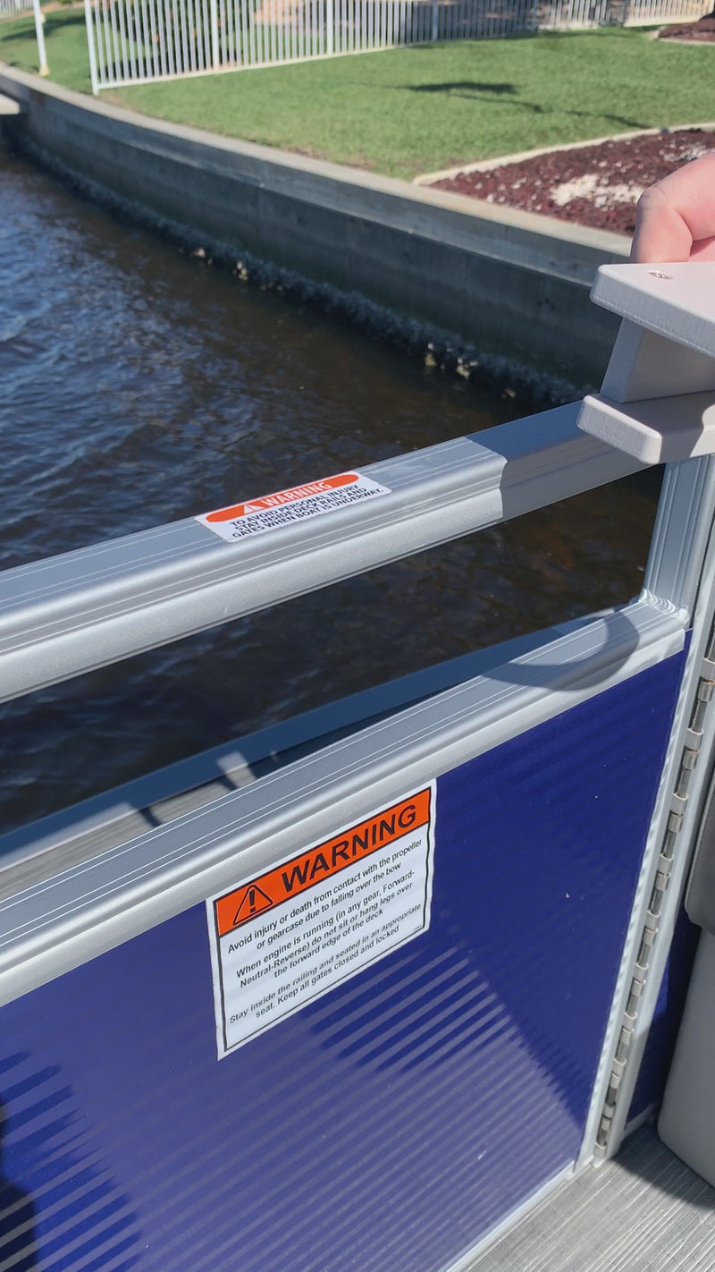 Load and play video in Gallery viewer, Pontoon Rail Cup Holder for Pontoon Boats | Square &amp; Premier® Brand Rail Options
